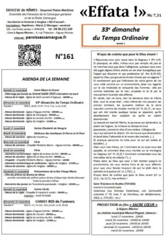 N’ayez de crainte que pour le Dieu vivant ! Effata ! 162