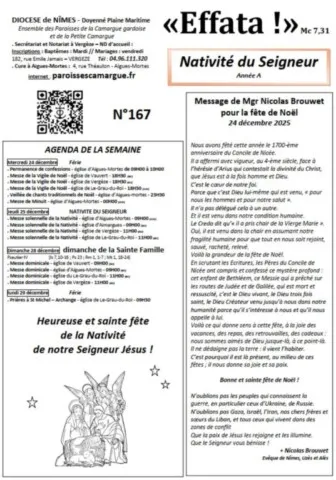 Message de Mgr Nicolas Brouwet pour la fête de Noël 24 décembre 2025 Effata ! 167