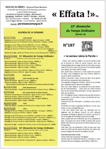 16e Dimanche du Temps Ordinaire